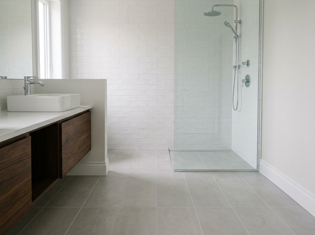 Bathroom remodel budget allocation chart showing labor, tile, fixtures, and permit cost breakdown