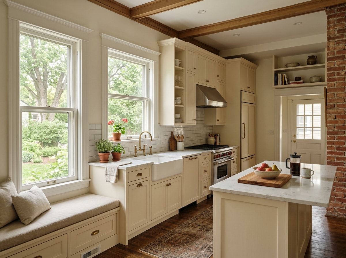 Remodeled kitchen inside a historic Stillwater, MN home near the downtown district