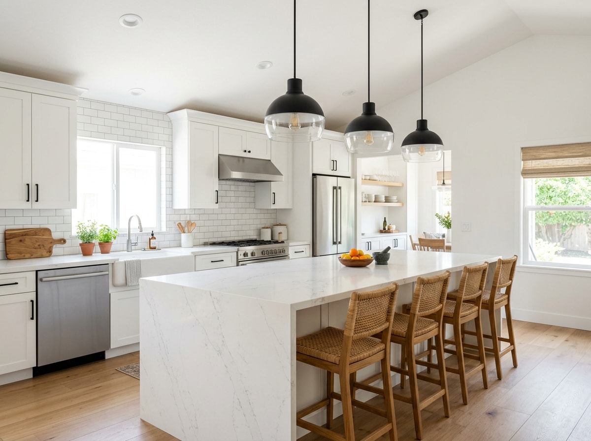 Completed kitchen remodel in a Woodbury, MN home showing updated cabinetry and finishes