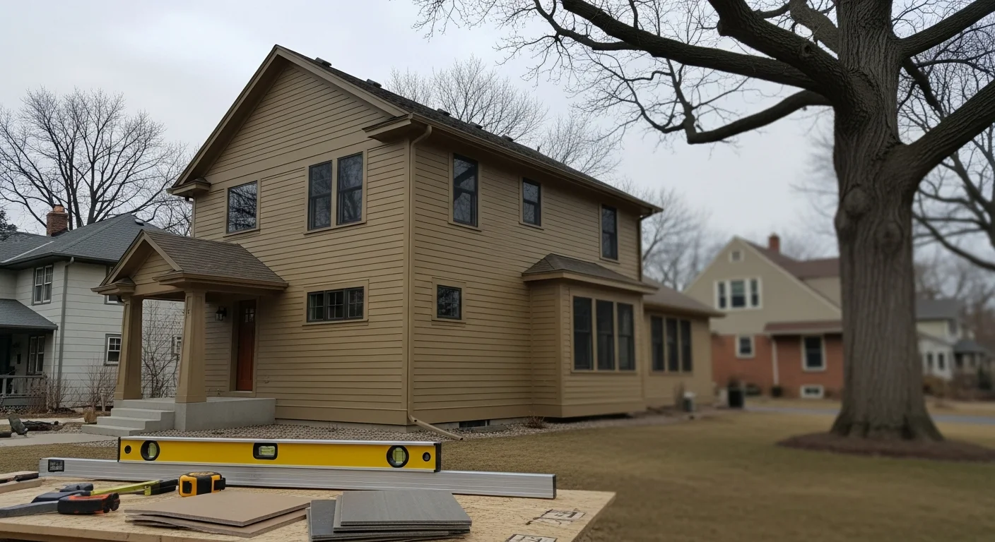 General contractor working on residential home construction project