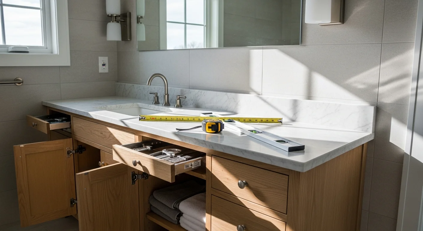 Modern kitchen remodel with custom cabinets and countertops