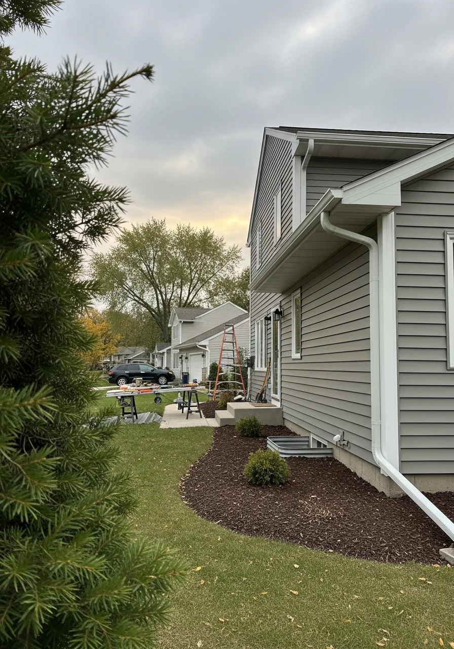 A contractor performing exterior work on a Shoreview home, demonstrating skilled craftsmanship and attention to property preservation.